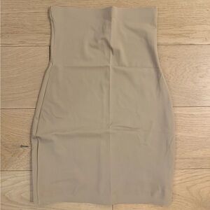 Neutral High-Waisted Shapewear Tube Skirt